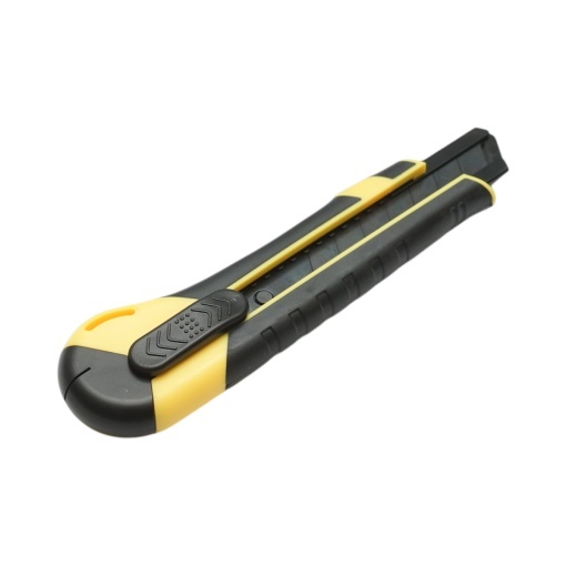 Cutit cutter profesional cu lama otel 18mm SK5, corp ABS cu maner TPR Crownman - Img 3