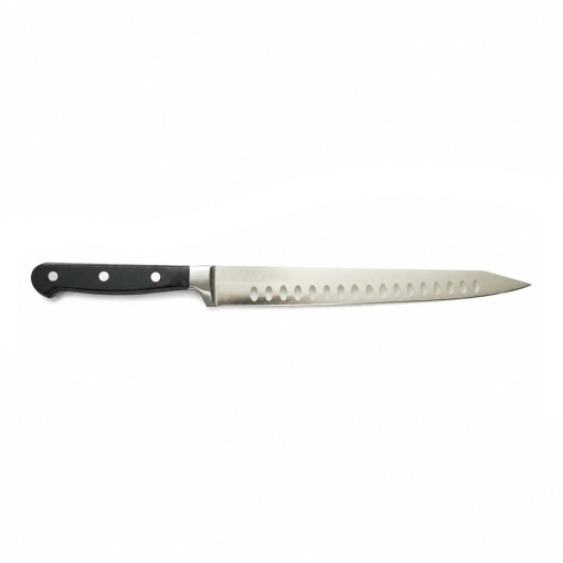 Cutit feliat profesional 25cm, lama alveolata otel 5Cr15MoV, maner ABS negru Breckner Germany - Img 3