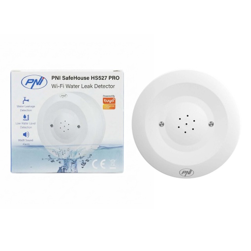 Detector senzor inundatie PNI SafeHouse HS527 Pro cu Wi-Fi, cu alarmare sonora 80dB, difuzor incorporat, pentru inundatie si picurare, compatibil cu aplicatia Tuya, alimentare 3V - Img 7
