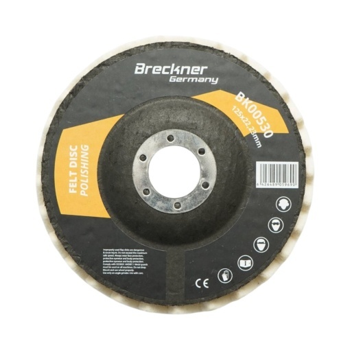 Disc pasla lamelar polisare 125x6x22.23mm, lustruire si finisare metal, inox, aluminiu Breckner Germany - Img 2