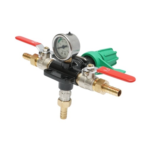 Distribuitor cu 2 cai, manometru glicerina inclus pentru erbicidator - Img 2