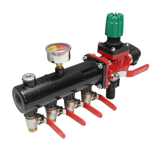 Distribuitor erbicidator metalic cu 4 cai, manometru cu glicerina 25 bar - Img 3