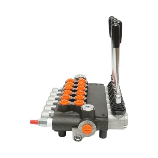 Distribuitor hidraulic cu 6 manete incluse debit 80L/min, 15 /+80 Breckner Germany - Img 3