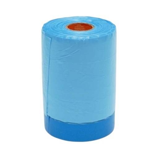Folie protectie vopsit si zugravit cu banda adeziva albastra 550mm x 25m HighPower - Img 6