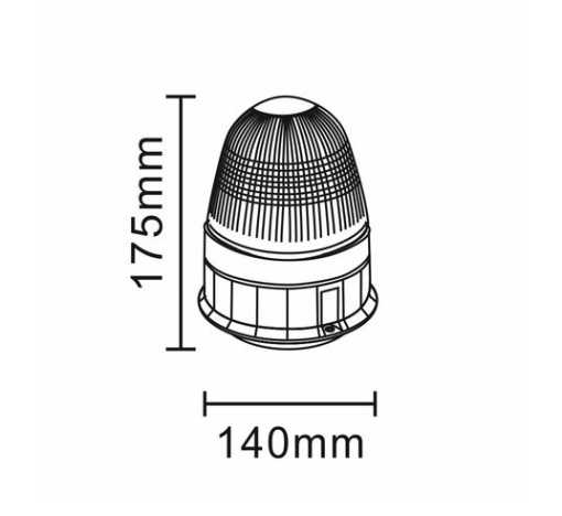 Girofar 12-24V LED cu magnet - Img 2