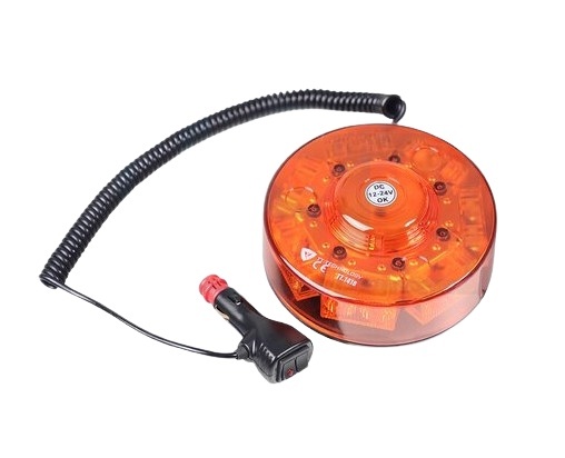 Girofar auto cu efect stroboscopic 12V/24V orange cu 10LEDURI (baza magnetica) - Img 3