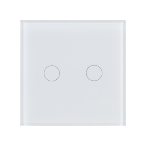 Intrerupator cap scara si cap cruce dublu cu touch PNI CS202 din sticla, alb, cu LED indicator - Img 2