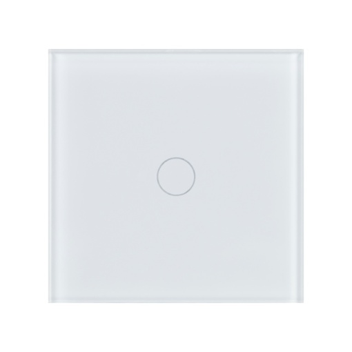 Intrerupator cap scara si cap cruce simplu cu touch PNI CS101 din sticla, alb cu LED indicator - Img 5