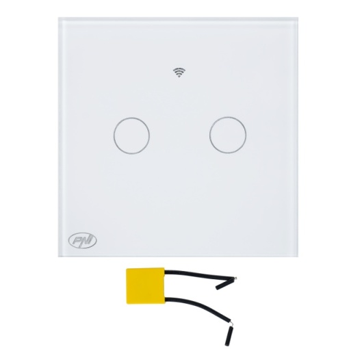 Intrerupator inteligent cu touch PNI SafeHome PT202L WiFi, 10A, control prin aplicatia Tuya Smart, compatibil cu Alexa si Google Assistant - Live Wire, fara nul - Img 5