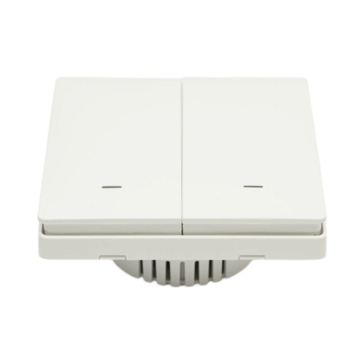 Intrerupator inteligent smart Wi-Fi dublu alb incastrat 100-240V, 10A, 2200W, aplicatie Tuya Smart Life, compatibil Alexa si Google Home 86x86x33mm - Img 3
