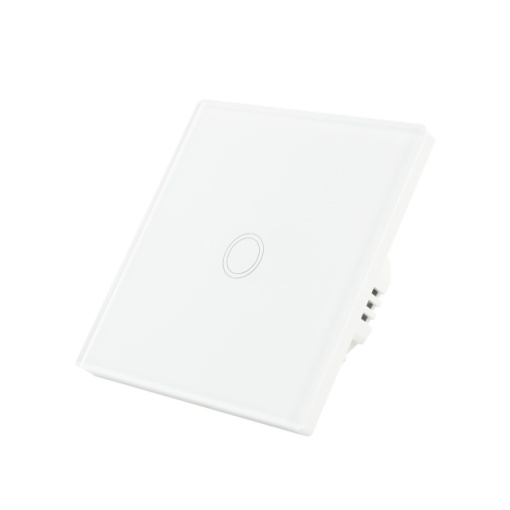 Intrerupator simplu cu touch PNI SH101 din sticla, alb cu LED indicator - Img 3
