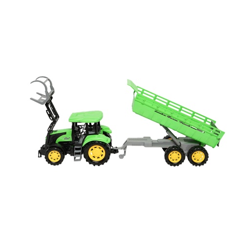 Jucarie tractor cu incarcator frontal si remorca - Img 3