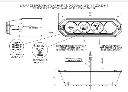 Lampa LED multifunctionala - H78 rosu-galben - Img 2