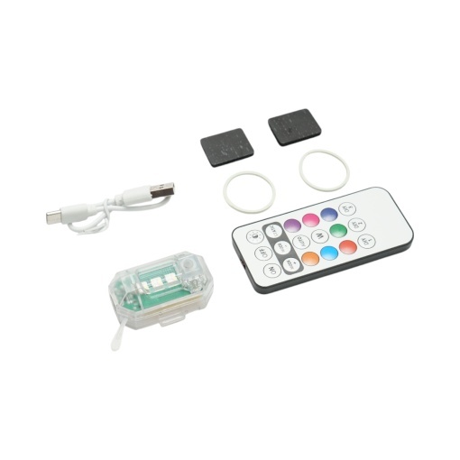 Lampa LED RGB stroboscopica cu telecomanda, 10 moduri, 8 culori, baterie litiu 150mAh reincarcabila USB-C IP65 - Img 3