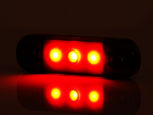 Lampa marcaj BLACK cu lumina rosie 3 LEDURI 12/24V - Img 5