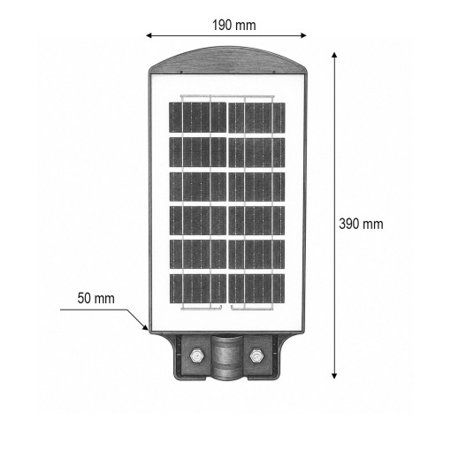 Lampa solara LED iluminat stradal 50W cu panou solar 8W, baterie LiFePO4 4000mAh, senzor miscare, telecomanda, prindere stalp IP65 Breckner Germany - Img 4