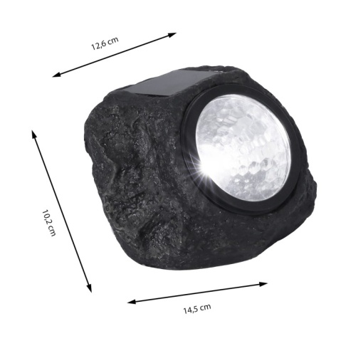 Lampa solara LED in forma de piatra - Img 3