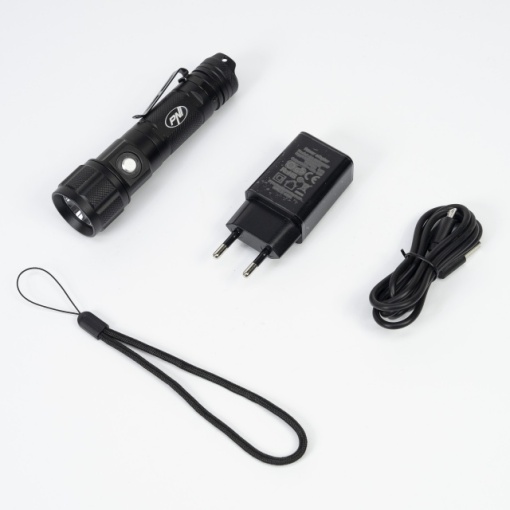 Lanterna PNI Adventure FDW25 cu LED, 800lm, aluminiu, acumulator 3000 mAh, distanta 200 metri - Img 6