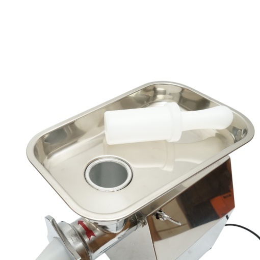 Masina de tocat carne electrica inox 850W, 220V, capacitate 150 kg/h, adaptor carnati, 2 site si 2 cutite incluse 380x210x415mm - Img 8