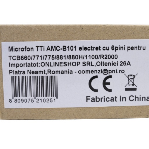 Microfon TTi AMC-B101 electret cu 6 pini pentru TCB 660/771/775/881/880H/1100/R2000 inlocuitor AMC-5021 - Img 2
