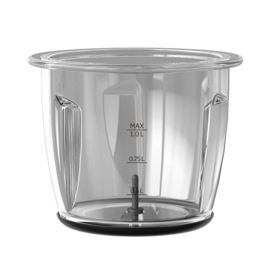Mini tocator Beko CHG81442BX, 1l, 400W, 3800 rotatii/minut, 2 trepte, 2 cutite otel inoxidabil, negru/inox - Img 5