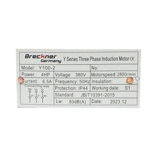 Motor electric trifazat 3KW, 380V cu bobinaj din cupru si carcasa de aluminiu IP44 - Img 5