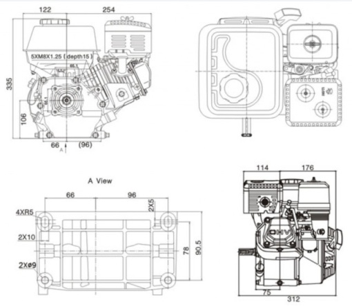 Motor motosapa Zongshen GB200 6.5 CP (AX CONIC) - Img 3