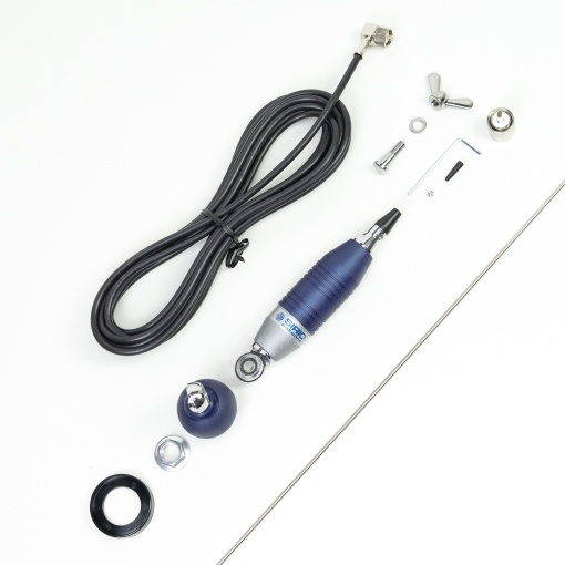 Pachet Antena CB Sirio SUPER 9 cu fluture, lungime 155 cm si Sticky Pad Drapel inclus - Img 4