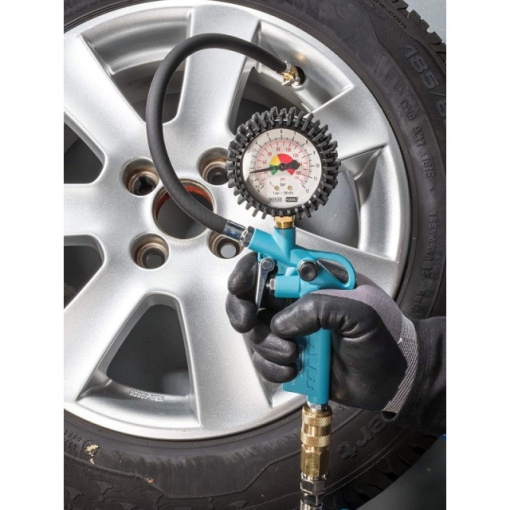 Pistol aer profesional pentru umflat cu manometru 12 BAR, HAZET - Img 2