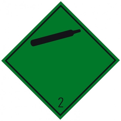 Placa ADR aluminiu Pericol Transport gaze neinflamabile netoxice clasa 2.2n