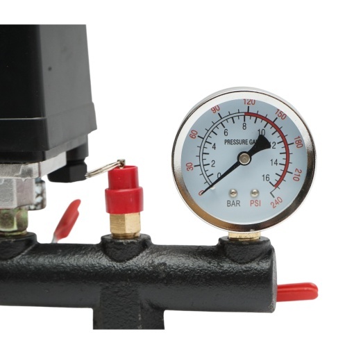 Presostat complet cu manometru 220V, 15A, presiune maxima 12 bar pentru compersor aer DISGM62, DISGM63, DISGM66 - Img 5