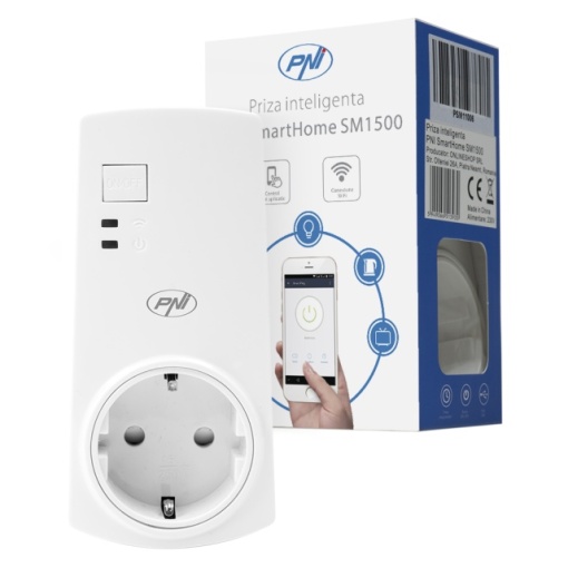 Priza inteligenta PNI SmartHome SM1500 programabila WiFi, compatibila cu Google Home, Alexa si aplicatie iOS/Android TuyaSmart - Img 4