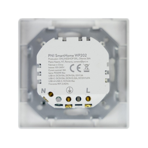 Priza inteligenta PNI SmartHome WP202 WiFi, montaj ingropat, control prin internet, aplicatie dedicata Tuya Smart, compatibila Amazon Alexa si Google Home - Img 3