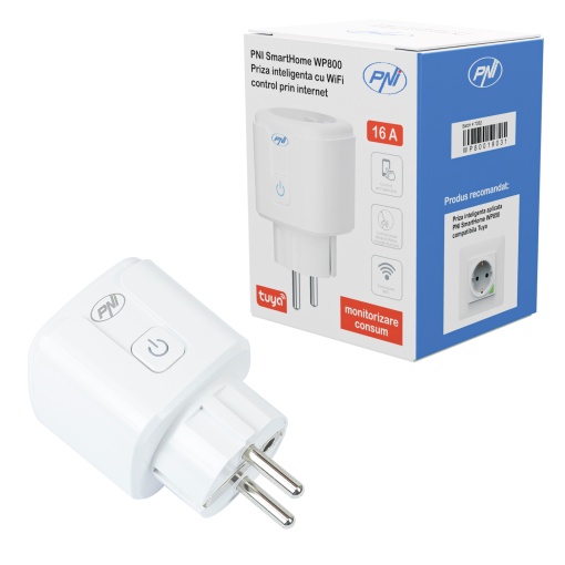 Priza inteligenta PNI SmartHome WP800 WiFi control prin internet, App Tuya Smart, compatibila cu Amazon Alexa si Google Home, masoara consumul de energie - Img 14