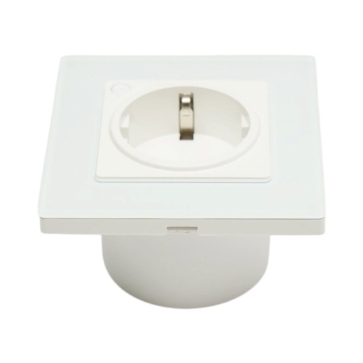 Priza inteligenta smart Wi-Fi alba incastrata 100-240V, 10A, 2200W, rama sticla 86x86x33mm, aplicatie Tuya Smart Life, compatibila Alexa si Google Home - Img 3