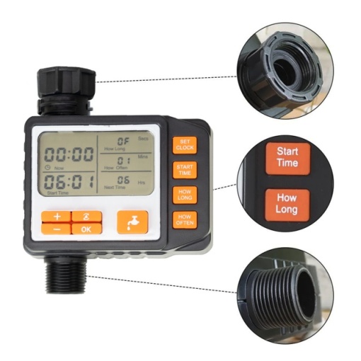 Programator pentru irigare PNI WT11, display LCD, racord 3/4, negru - Img 4