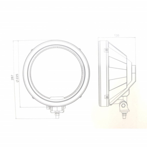 Proiector faza lunga cu DRL LED si Angel Eye pentru Bullbar - Img 3