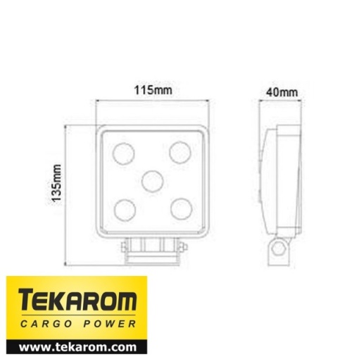 Proiector LED patrat 15W - Img 2