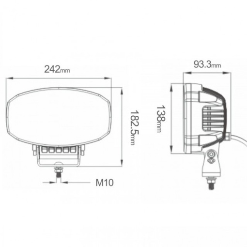 Proiector LED rotund cu pozitie 88W - Img 2