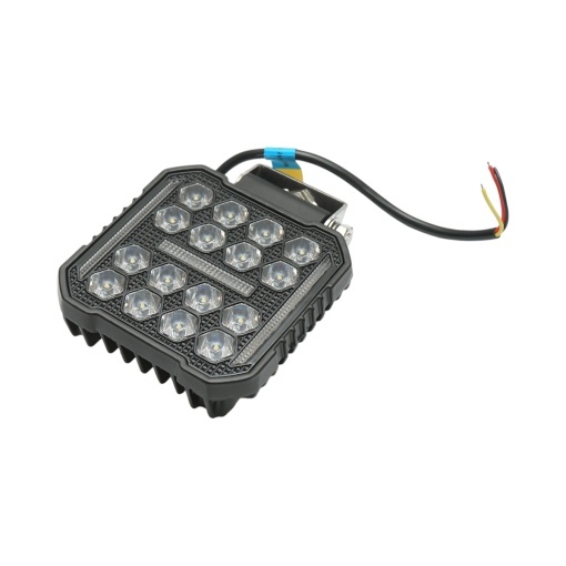 Proiector patrat LED cu DRL 9-80V, 48W alb-galben, carcasa aluminiu 103x103x33mm IP67 Breckner Germany - Img 4