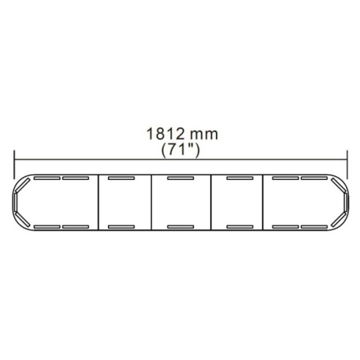 Rampa girofar led 310W - 1812x300x97mm - Img 2