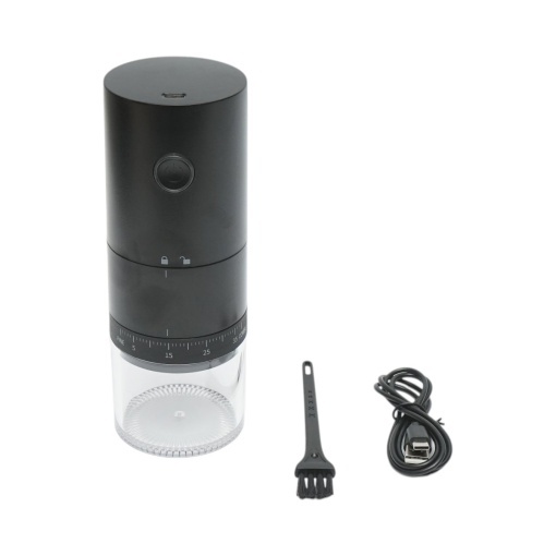 Rasnita electrica de cafea portabila cu acumulator 2000mAh, 30W, reglaj macinare 38 trepte, capacitate 25g/120ml, reincarcabila USB Type-C - Img 2