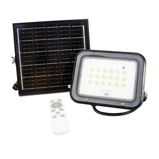 Reflector LED PNI GreenHouse WS50 PRO 50W cu panou solar 6W, acumulator 5000mAh, 800lm, telecomanda, timing si luminozitate reglabila, 6500 K, IP65 - Img 2
