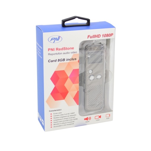 Reportofon audio video PNI RedStone audio stereo, video 1080P, card microSD 8GB inclus - Img 7