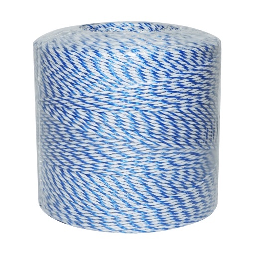 Rola fir alb-albastru fi 3mm 3x0.2mm SS, 1000m gard electric, rezistenta 7.8 Ohm Bourget - Img 2