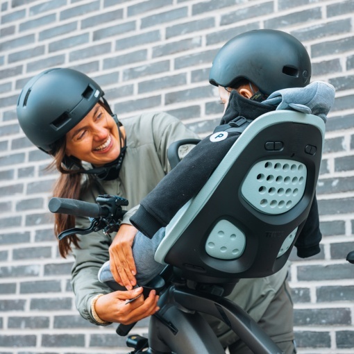 Scaun pentru copii, cu montare pe bicicleta in fata - Thule Yepp 2 Mini Front mounted, Mid Blue - Img 6