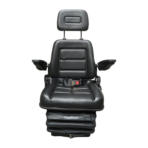 Scaun universal reglabil pe inaltime si greutate 50-130Kg, cotiere si spatar rabatabil 40-80° pentru tractor, utilaje agricole, industriale, stivuitor - Img 2