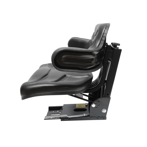 Scaun universal tractor cu reglaj triplu si amortizor, negru lucios - Img 3