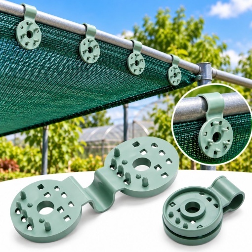 Set 20 cleme clips rotunde fixare plasa de umbrire Breckner Germany - Img 2