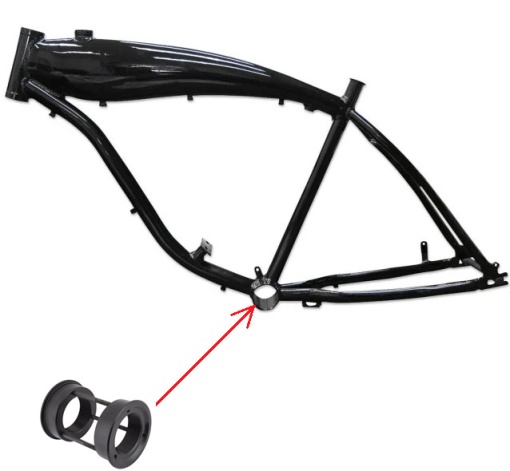 Set adaptoare ax pedalier cadru bicicleta motorizata - Img 2